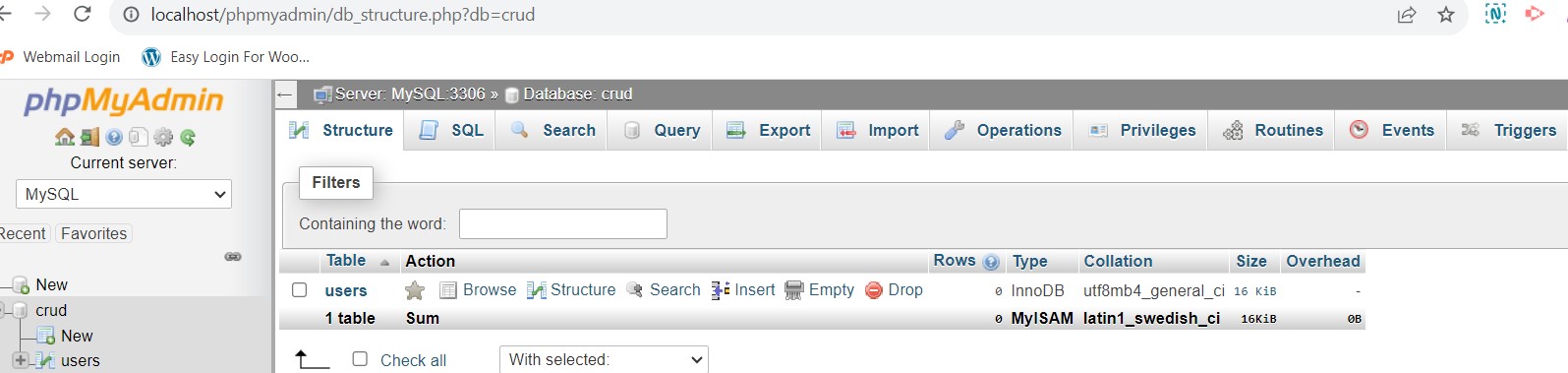 PHP : CRUD operation using PHP and MySQLi - webdeveloperindia.in | Web ...